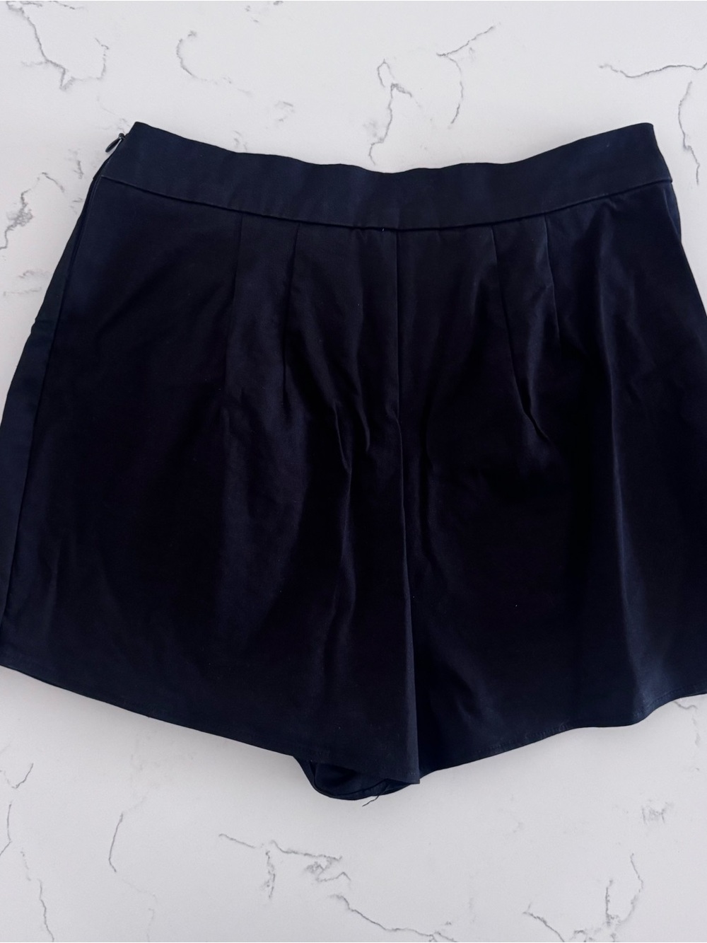 Maeve Pleated Skort Womens US 4 Black Anthropologie Cotton Elastane Side Zip - Picture 8 of 11